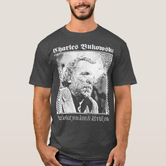 T-shirt Charles Bukowski Esthétique Faded Punkstyle Design