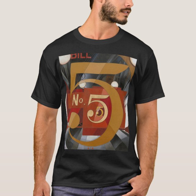 T-shirt Charles Demuth - J'Ai Vu La Figure 5 En Or (Devant)