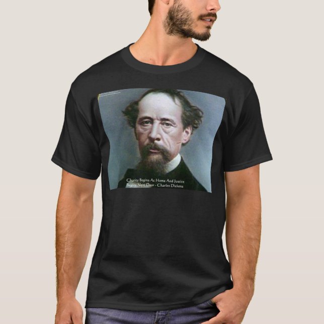 T-shirt Charles Dickens "Charity @Home" (Devant)