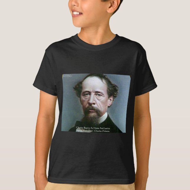 T-shirt Charles Dickens "Charity @Home" (Devant)