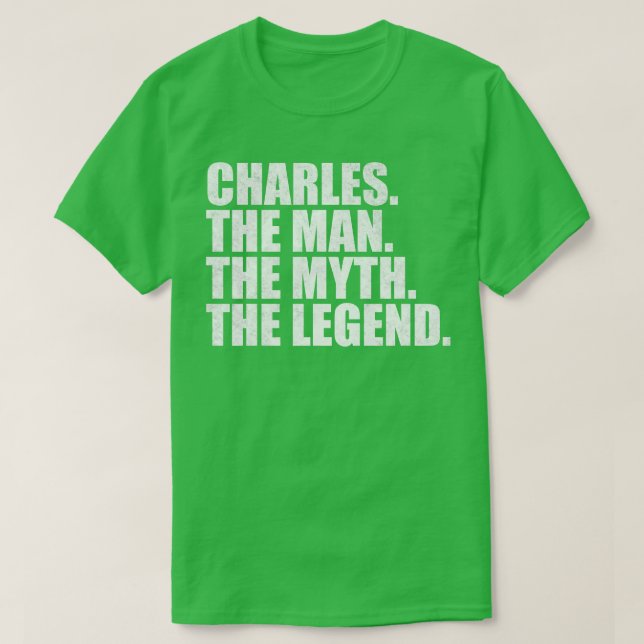 T-shirt Charles Nom Charles prénom Charles (Design devant)