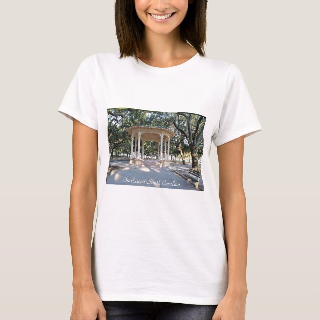 T-shirt Charleston Caroline du Sud, Gazebo, Batterie (Devant)