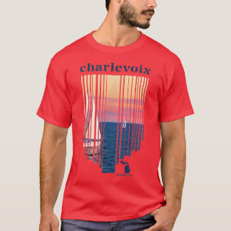 T-shirt Charlevoi MI Michigan Michigan Sailboat Lake Su