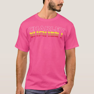 T-shirt Charley prénom drôle vintage coucher de soleil Cha