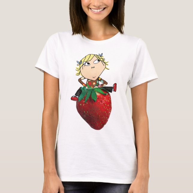T-shirt Charlie and lola - Lola on a Strawberry (Devant)