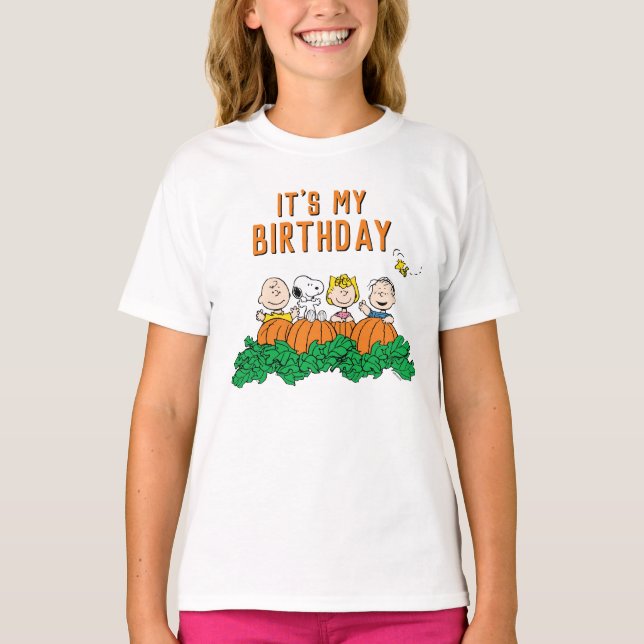 T-shirt Charlie Brown et le Citrouille de Gang (Devant)