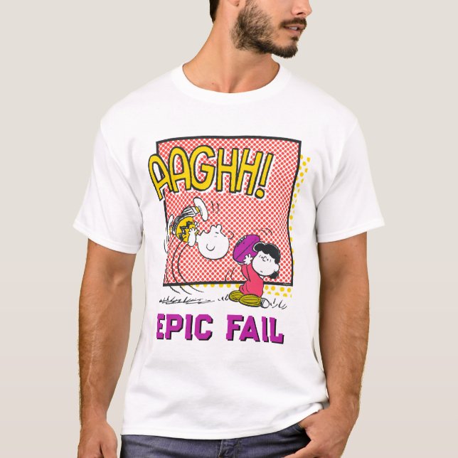 T-shirt Charlie Brown et Lucy Football Comic Graphic (Devant)