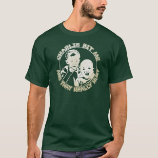 T-shirt Charlie m'a mordu (la chemise foncée)