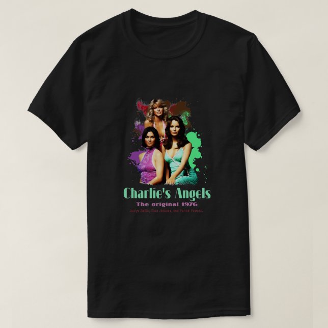 T-shirt Charlie's Angels original 1976 Gift Halloween Day, (Design devant)
