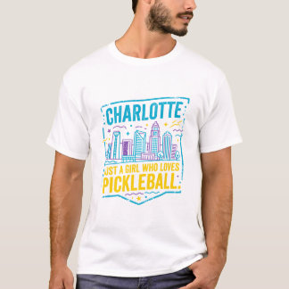 T-shirt Charlotte Caroline du Nord Joueur de Pickleball Sk