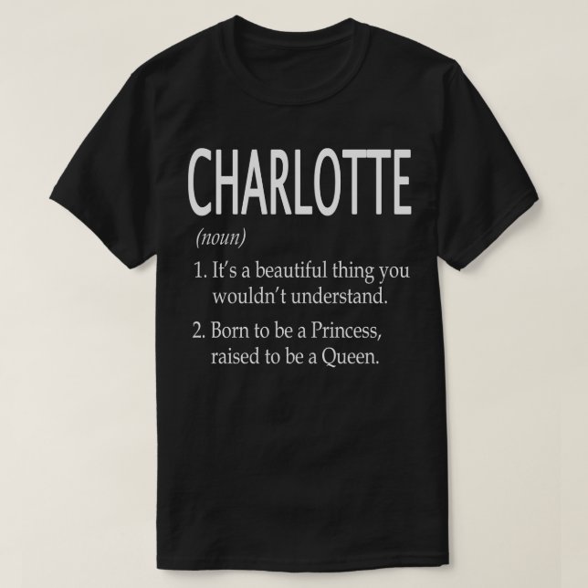 T-shirt Charlotte Name Don 148 (Design devant)