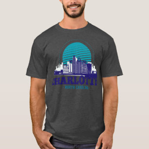 T-shirt Charlotte North olina Skyline