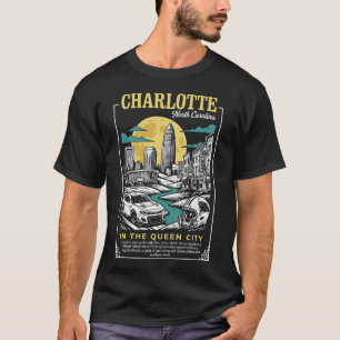 T-shirt Charlotte Ville Caroline du Nord Dans la ville rei