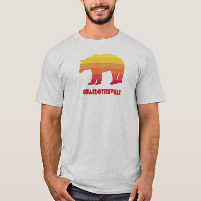 T-shirt Charlottesville Virginie Ours arc-en-ciel (Devant)