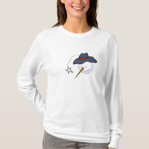 T-shirt Charmant bonhomme de neige primitif de Noël