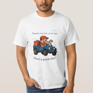 T-shirt Charmant Conducteur De Livraison De Nourriture Des