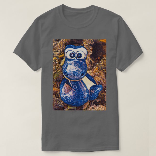 T-shirt Charmant petit serpent bleu 8 (Design devant)