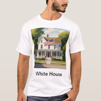 T-shirt Charmante maison de style américain dans la banlie