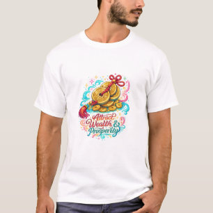 T-Shirt Charme Chanceux Pièces Chinoises Art Fen