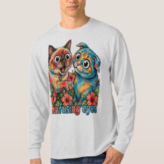 T-shirt Charme de chat siamois et chartreux amoureux de ch