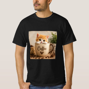 T-shirt Charme de chaton dans une tasse de café