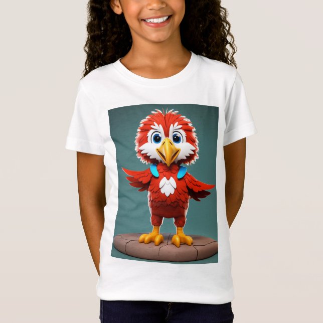 T-Shirt Charme majestueux : Aigle mignon (Devant)