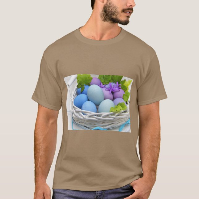 T-shirt Charming Easter Eggs in Basket Joy (Devant)