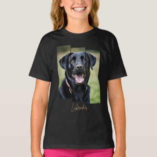 T-shirt Charming Labrador Retriever Portrait - Triptych Ar