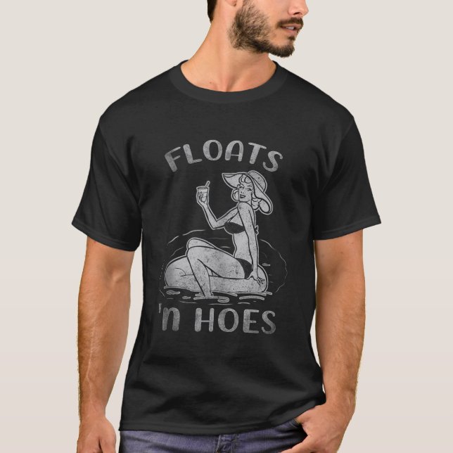 T-shirt Chars Et Chars Drôle Float Trip Tubing Rivière Bla (Devant)