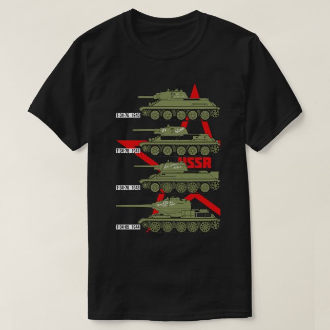 T-shirt Chars soviétiques T34 2 (Design devant)