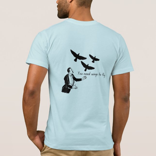 T-shirt 💫 Chase Your Dreams – Wings to Fly Graphic  (Dos)