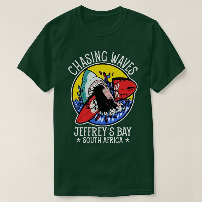 T-shirt Chasing Waves Jeffreys Bay Afrique du Sud Surf (Design devant)