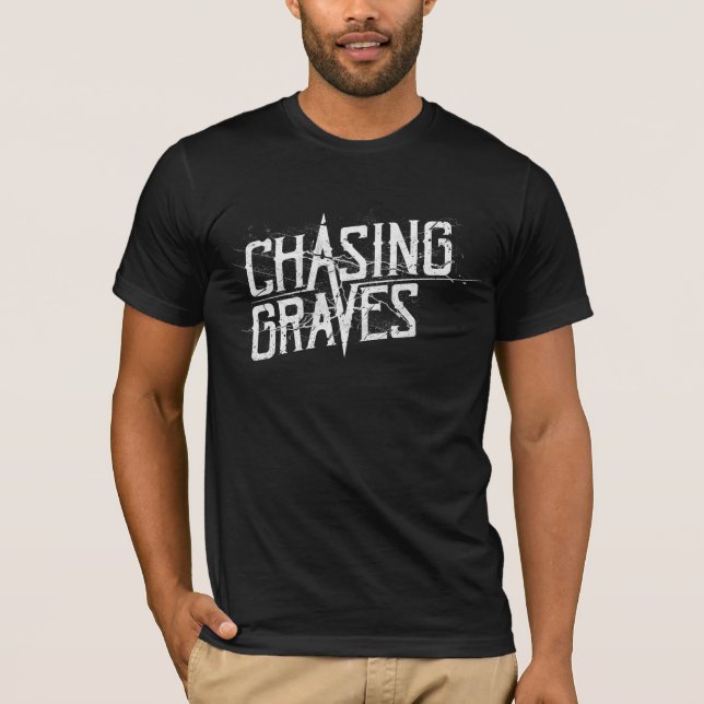 T-shirt Chassant la pièce en t noire de tombes - hommes (Devant)