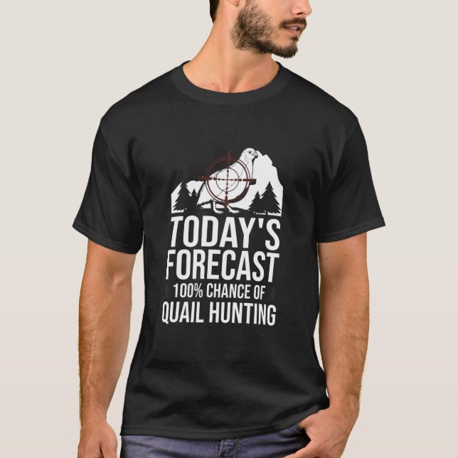 T-shirt Chasse à la caille Saison Chasseur d'oiseaux  (Devant)