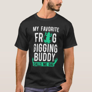 T-shirt Chasse à la grenouille Gigging Buddy Papa Chasseur