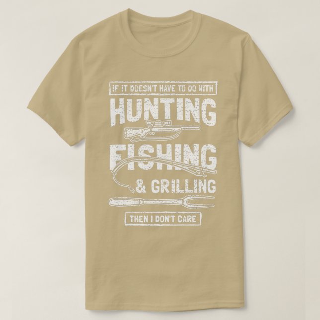T-shirt Chasse à la pêche amusante (Design devant)
