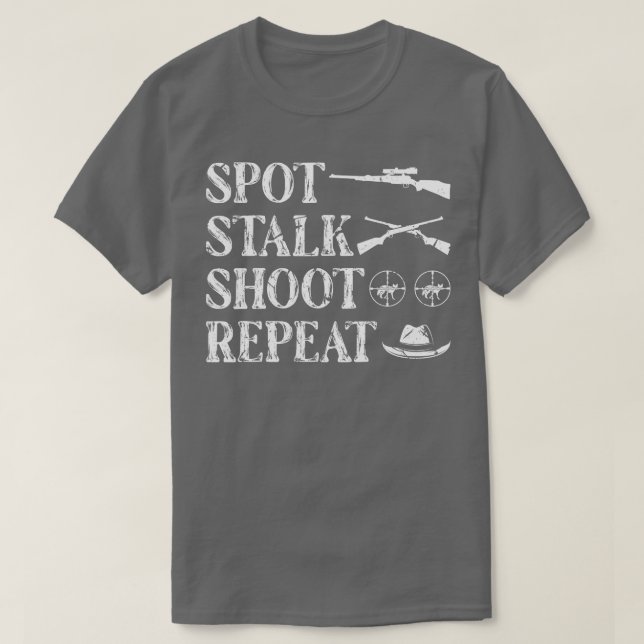 T-shirt Chasse à l'approche Chasseur de coyote (Design devant)