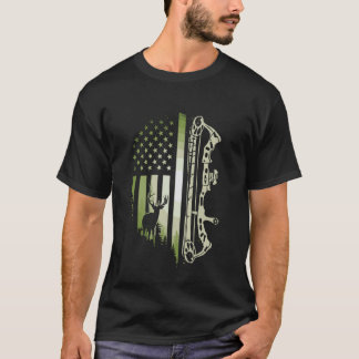 T-shirt Chasse à l'arc patriotique Drapeau USA Tir à l'arc