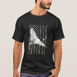 T-shirt Chasse à l'oie au drapeau du Camouflage (à l'arr