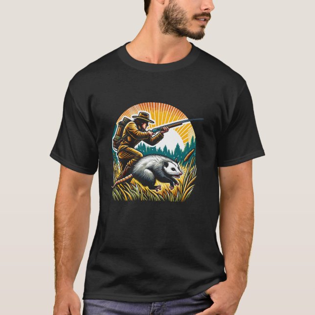 T-shirt Chasse à l'Opossum Chasse à l'animal Chasse à la l (Devant)