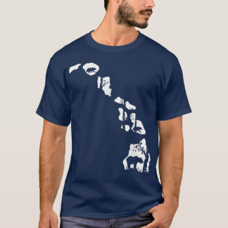 T-shirt Chasse à l'ours grizzli Brown - carte HAWAII Hunte