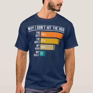 T-shirt Chasse amusante au porc