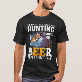 T-shirt Chasse amusante automne ou printemps basse pêche w