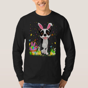 T-shirt Chasse amusante aux oeufs de Pâques Boston Terrier
