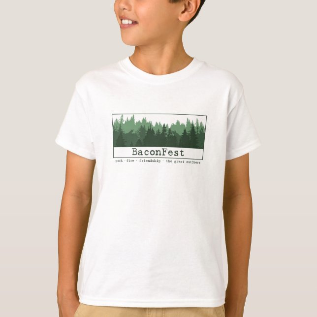T-shirt Chasse - arbres courts XS blanc de douille (Devant)