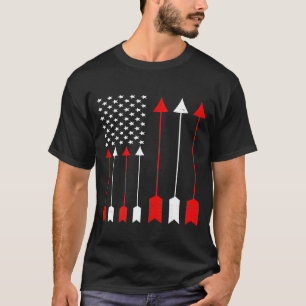 T-shirt Chasse Archer Drapeau Américain Bowhunting Hunter