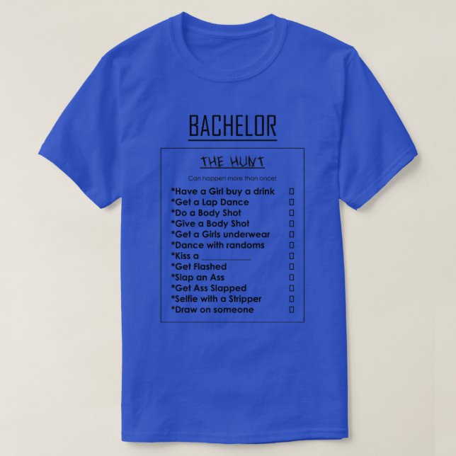 T-shirt Chasse au bachelor Party (Design devant)