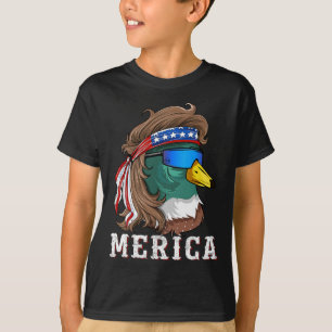 T-shirt Chasse au canard colvert patriotique à la sauvagin