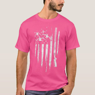 T-shirt Chasse au canard Drapeau américain sauvagine Oie D