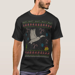 T-shirt Chasse au canard Noël Douille moche Duck dessin an